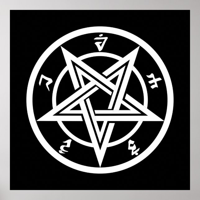 Classic pentagram symbol poster (Front)