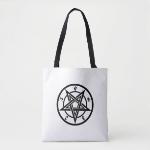 Classic pentagram symbol tote bag
