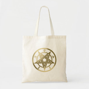 Classic pentagram symbol tote bag