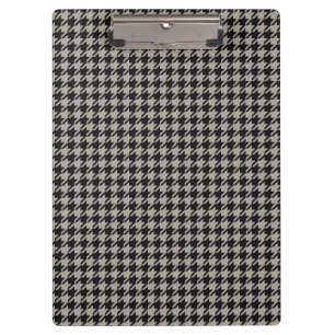 Classic Pepita Houndstooth Pattern Black Grey   Clipboard