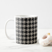Classic Pepita Houndstooth Pattern Black Grey  
