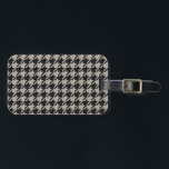Classic Pepita Houndstooth Pattern Black Grey   Luggage Tag<br><div class="desc">Evergreen elegant and classic fabric pattern,  featuring pepita / houndstooth pattern in black and grey combination.</div>