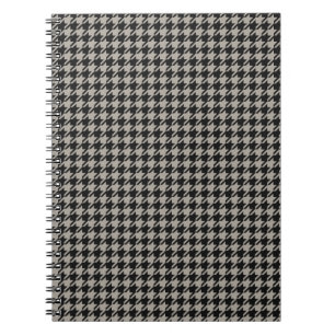 Classic Pepita Houndstooth Pattern Black Grey   Notebook
