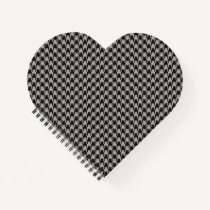 Classic Pepita Houndstooth Pattern Black Grey   Notebook