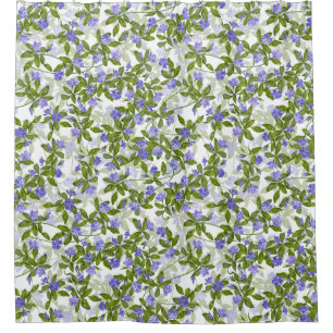 Classic Periwinkle Days Pattern Shower Curtain