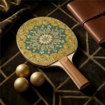 Classic Persian Mustard with Teal Floral Accents