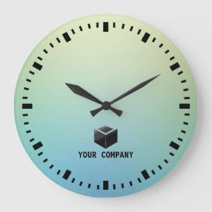 Classic personalised and editable company branding large clock