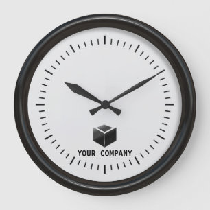 Classic personalised and editable company branding large clock