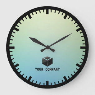 Classic personalised and editable company branding large clock