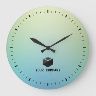 Classic personalised and editable company branding large clock