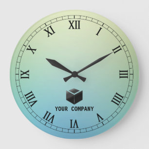 Classic personalised and editable company branding large clock