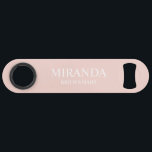 Classic Personalised Bridesmaid Name<br><div class="desc">Personalised Bridesmaid Name Gifts
This design features personalised bridesmaid's name and title in white classic serif font style on blush pink background.

Also perfect for Maid of Honour,  Mother of the Bride and more.</div>