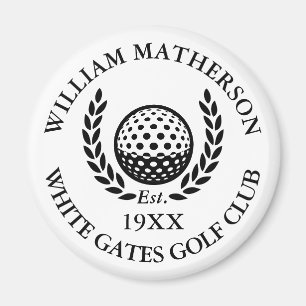 Classic Personalised Golf Club Name Magnet