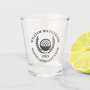 Classic Personalised Golf Club Name Shot Glass