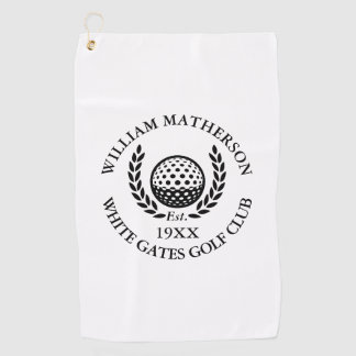 Classic Personalised Golf Club Name Towel
