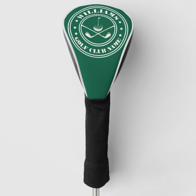 Classic Personalised Golf Club Player Name Head Cover (Front)