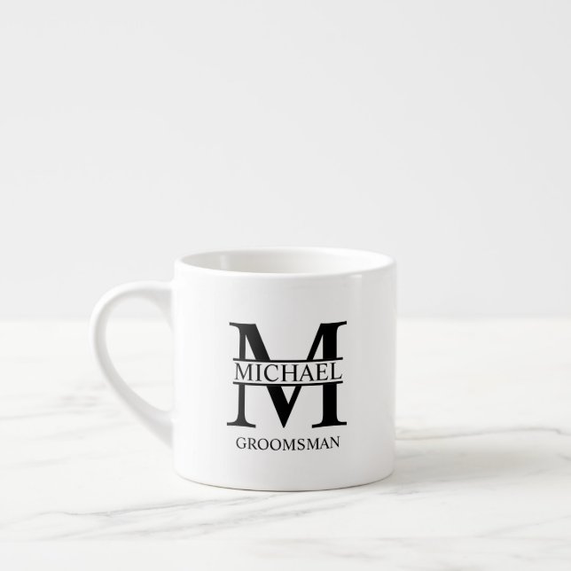Classic Personalised Groomsman Coffee Mug (Left)