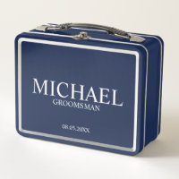 Classic Personalised Groomsman Metal Gift Box