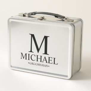 Classic Personalised Groomsman Metal Gift Box