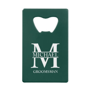 Classic Personalised Groomsman Monogram and Name