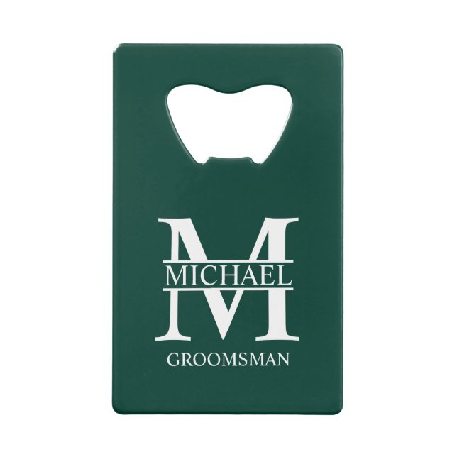 Classic Personalised Groomsman Monogram and Name (Front)