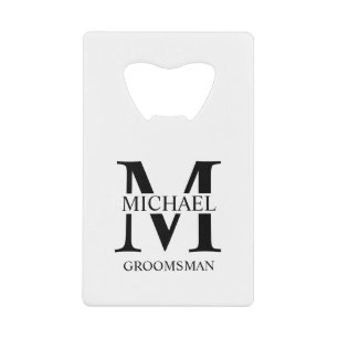 Classic Personalised Groomsman Monogram and Name
