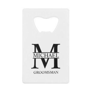 Classic Personalised Groomsman Monogram and Name