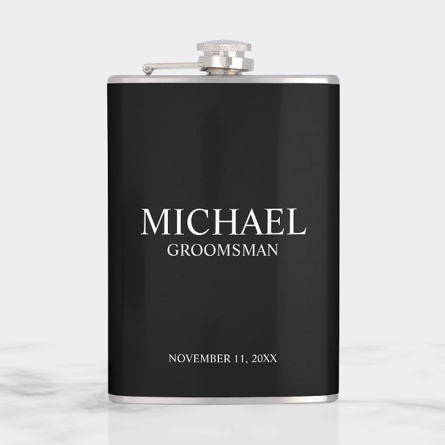 Classic Personalised Groomsman Name Hip Flask (Creator Uploaded)