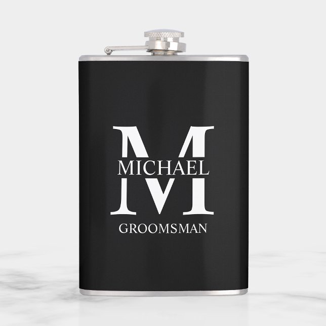 Classic Personalised Groomsman Name Hip Flask (Creator Uploaded)