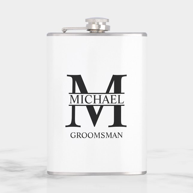Classic Personalised Groomsman Name Hip Flask (Creator Uploaded)