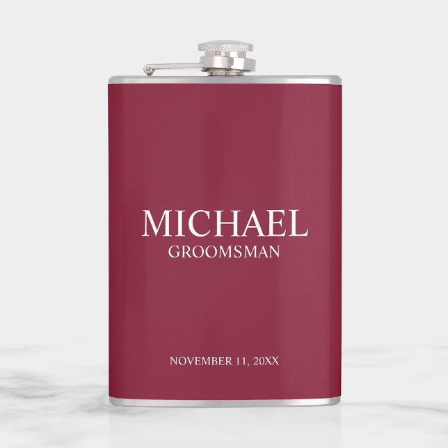 Classic Personalised Groomsman Name Hip Flask (Creator Uploaded)