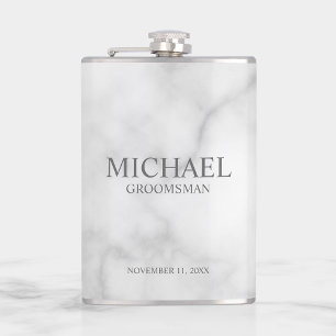 Classic Personalised Groomsman Name Hip Flask