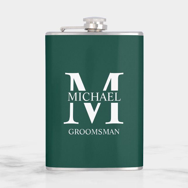 Classic Personalised Groomsman Name Hip Flask (Creator Uploaded)