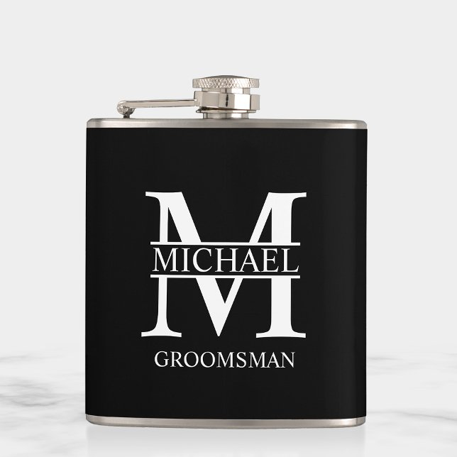 Classic Personalised Groomsman Name Hip Flask (Creator Uploaded)