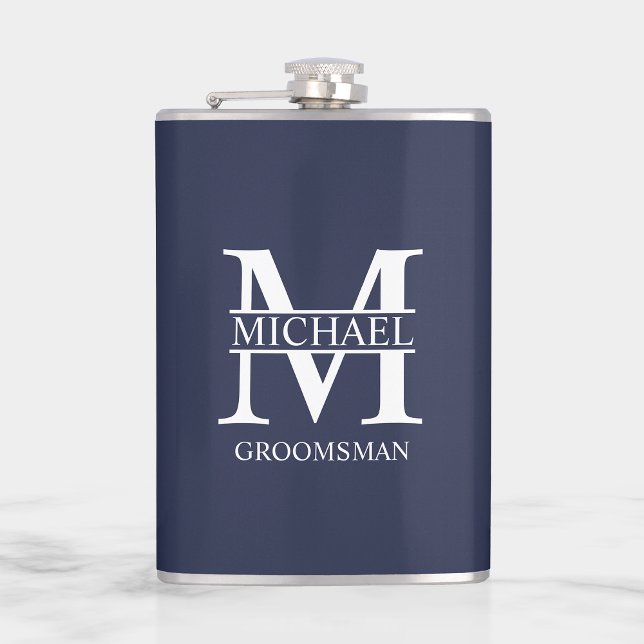 Classic Personalised Groomsman Name Hip Flask (Creator Uploaded)