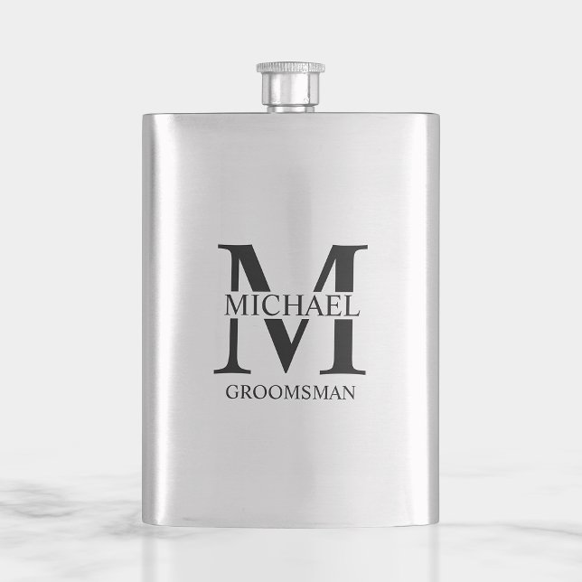 Classic Personalised Groomsman Name Hip Flask (Creator Uploaded)