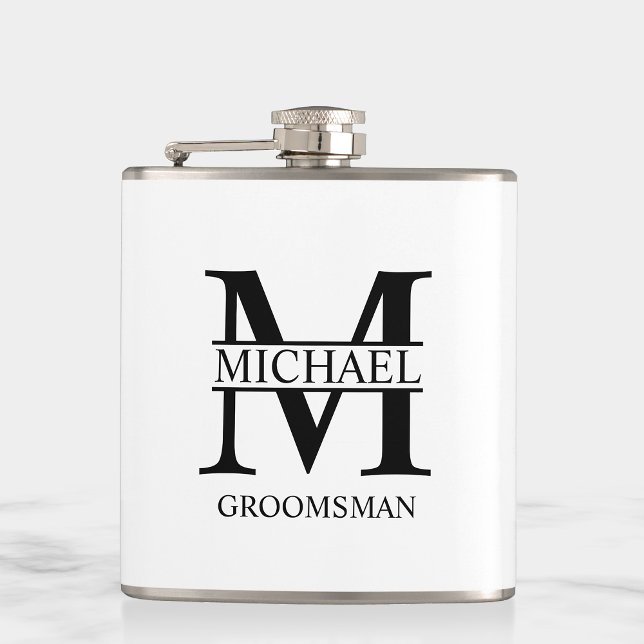 Classic Personalised Groomsman Name Hip Flask (Creator Uploaded)