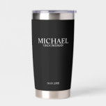 Classic Personalised Groomsman Name Insulated Tumbler<br><div class="desc">Classic Personalised Groomsman Gifts
featuring personalised groomsman's name,  title and wedding date in classic serif font style.

Also perfect for Best Man,  Father of the Bride and more.</div>