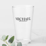 Classic Personalised Groomsmen Glass<br><div class="desc">Classic Personalised Groomsmen Glass
featuring personalised groomsman's name with title in classic serif font style.

Also perfect for Best Man,  Father of the Bride and more.</div>