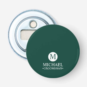 Classic Personalised Groomsmen Monogram and Name Bottle Opener