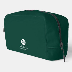 Classic Personalised Groomsmen Monogram and Name Dopp Kit