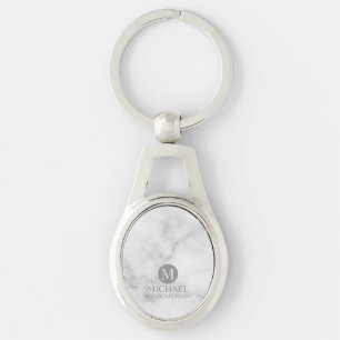 Classic Personalised Groomsmen Monogram and Name Key Ring