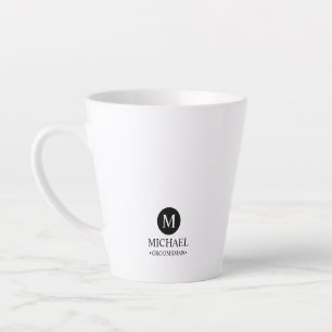 Classic Personalised Groomsmen Monogram and Name Latte Mug