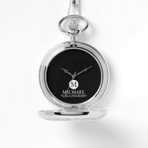Classic Personalised Groomsmen Monogram and Name Watch
