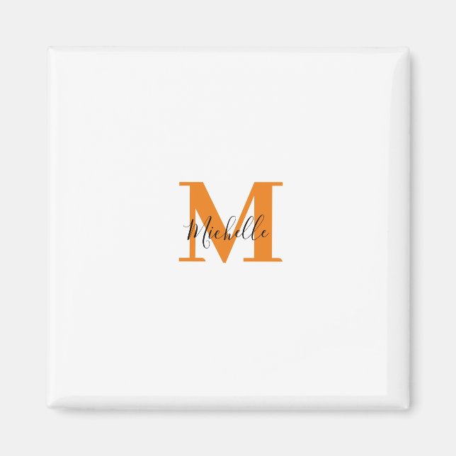 Classic Personalised Initials and Name Monogram Magnet (Front)