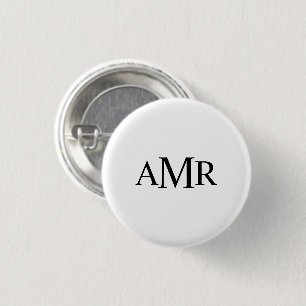 Classic Personalised Monogram 3 Cm Round Badge