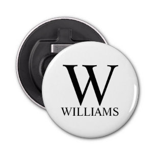 Classic Personalised Monogram and Name Bottle Opener