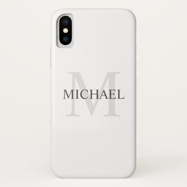 Classic Personalised Monogram and Name Case-Mate iPhone Case (Back)