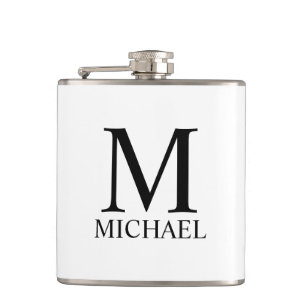 Classic Personalised Monogram and Name Flask