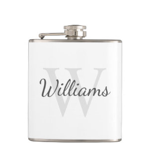 Classic Personalised Monogram and Name Hip Flask